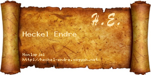 Heckel Endre névjegykártya